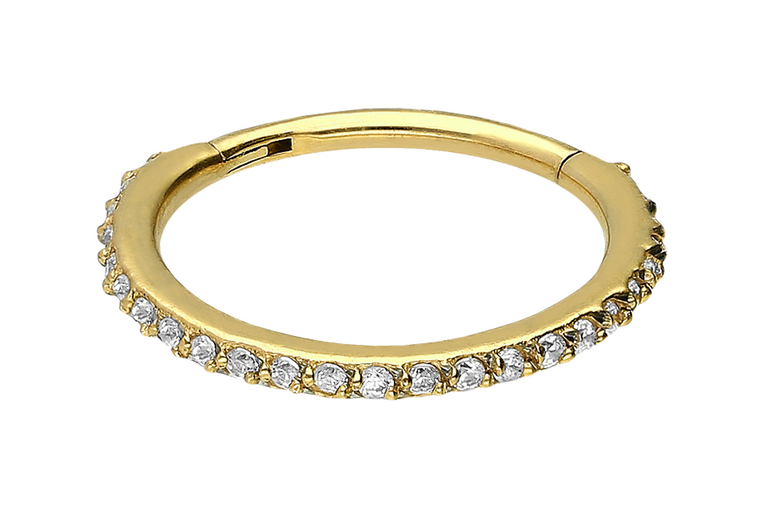 Chirurgenstahl Segmentring Clicker Piercing EINGEFASSTE KRISTALLE ++SALE++